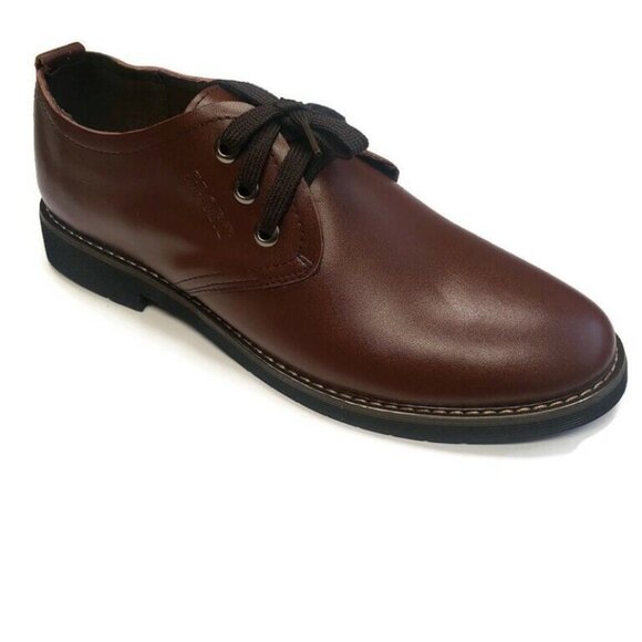 Alexis Leroy Mens Size 10 EU 44 Leather Lace-Up Oxfords Flats Shoes Brown 270 - Picture 1 of 10